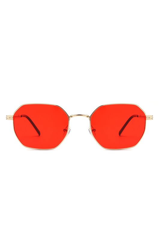 Geometric Round Chain Link Design Sunglasses