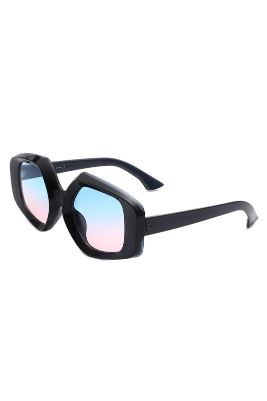 Oversize Geometric Fashion Flat Top Sunglasses