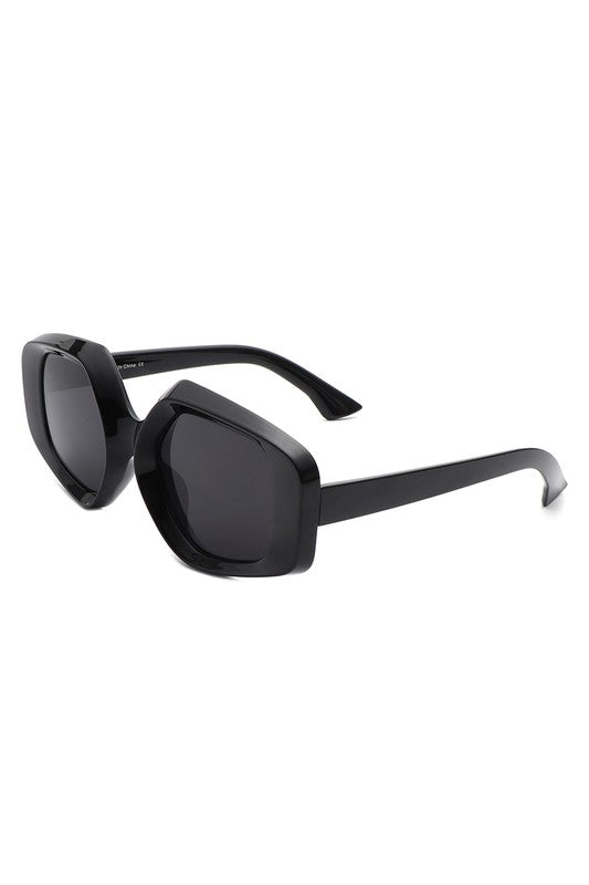 Oversize Geometric Fashion Flat Top Sunglasses