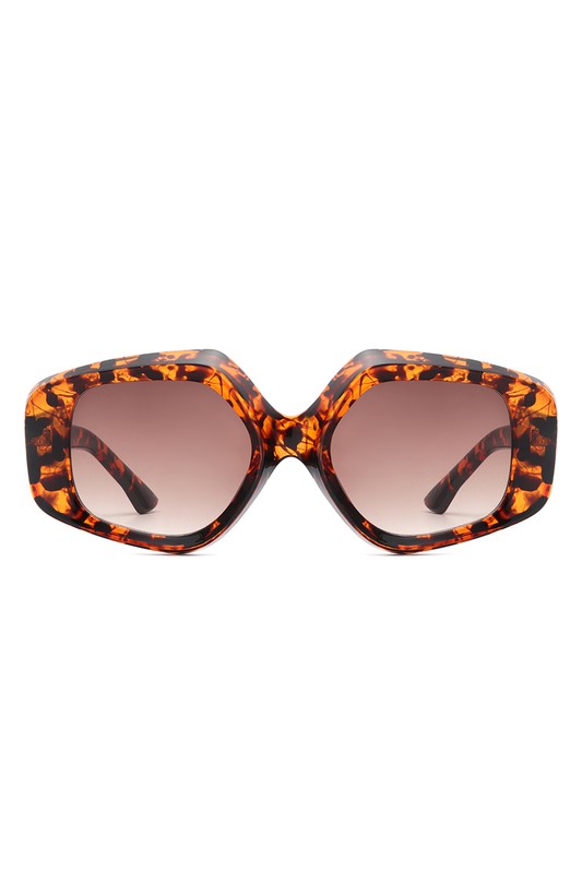 Oversize Geometric Fashion Flat Top Sunglasses