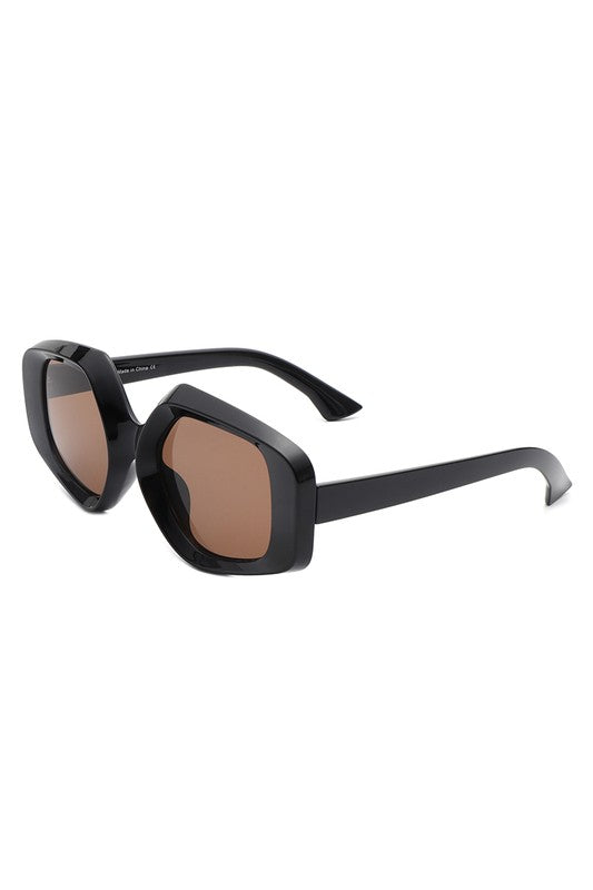 Oversize Geometric Fashion Flat Top Sunglasses