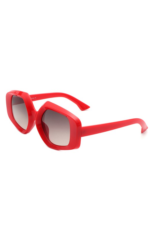 Oversize Geometric Fashion Flat Top Sunglasses