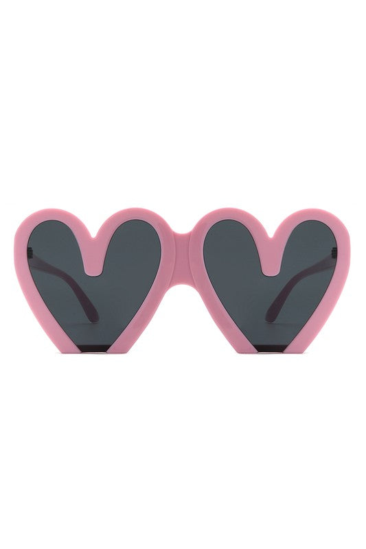 Heart Shaped Oversized Party Fashion Sunglasses