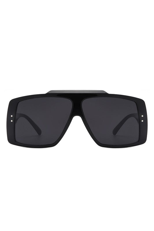 Square Retro Flat Top Vintage Fashion Sunglasses