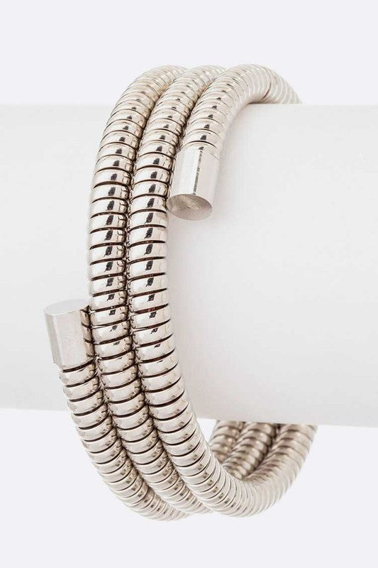 Metal Coil Wrap Around Iconic Bracelet