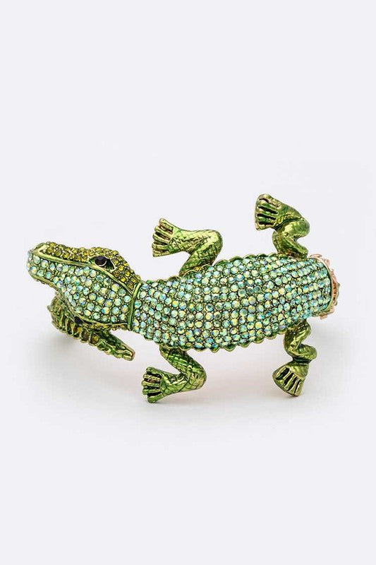 Crocodile Crystal Statment Bangle