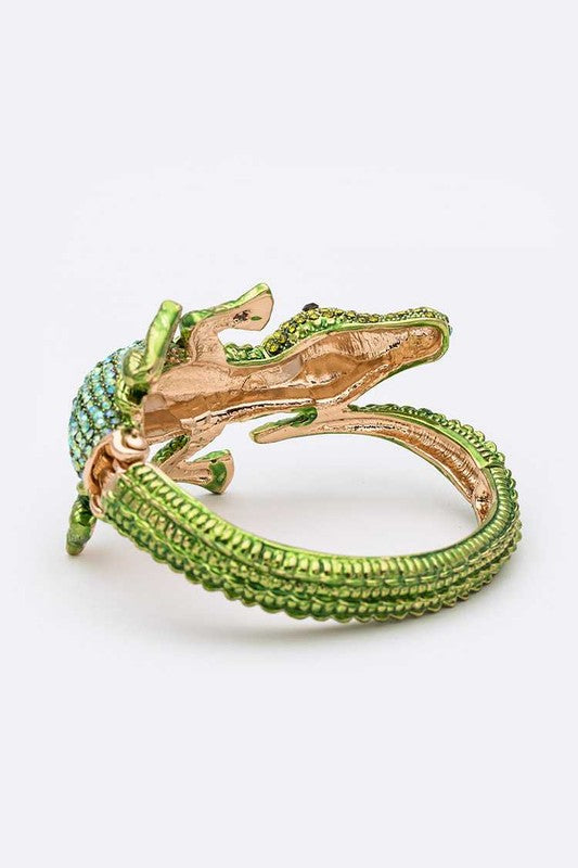 Crocodile Crystal Statment Bangle