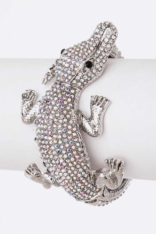 Crocodile Crystal Statment Bangle