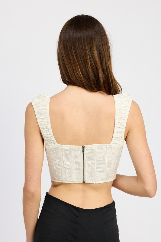 PUFF SLEEVE CORSET TOP