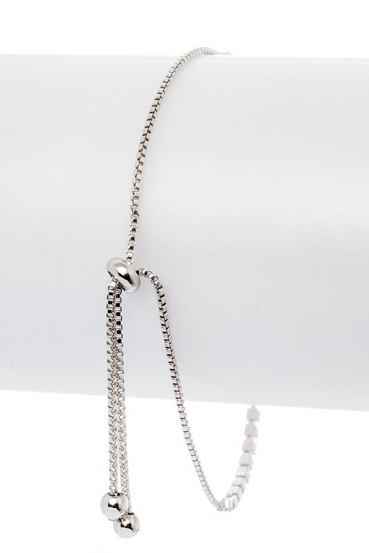 Clover CZ Pave Pendant Bolo String Bracelet