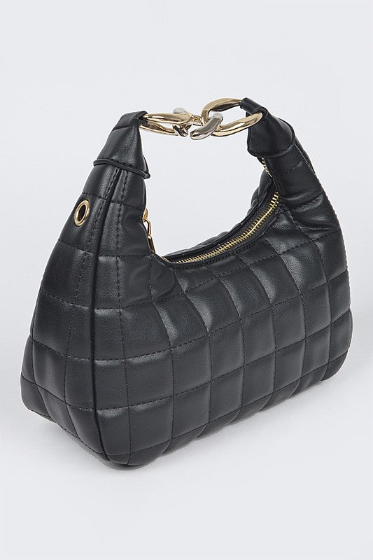 Quilted Top Handle Convertible Swing Bag