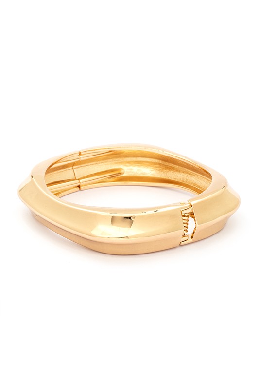 Polished Iconic Square Hinged Bangle