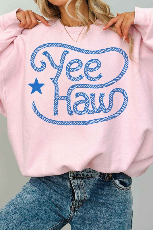 YEE HAW WESTERN COUNTRY OVERSIZED SWEATSHIRT