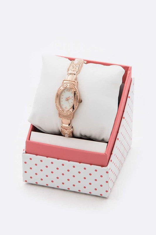 Rosegold Vintage Inspired Bangle Watch