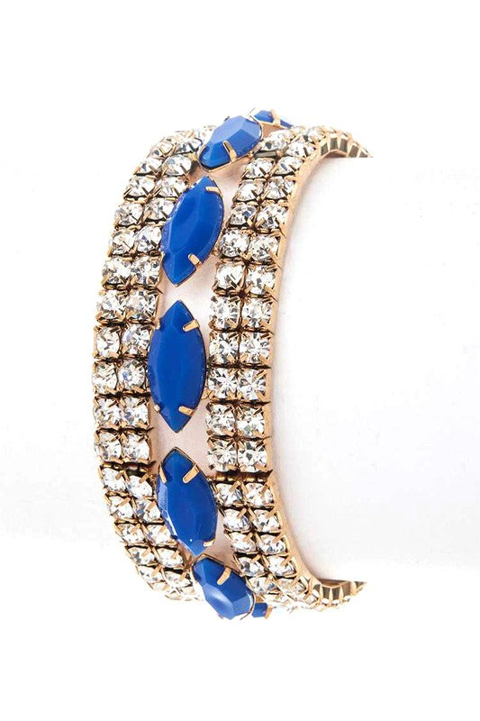 Rhinestone Resin Stretch Bracelet