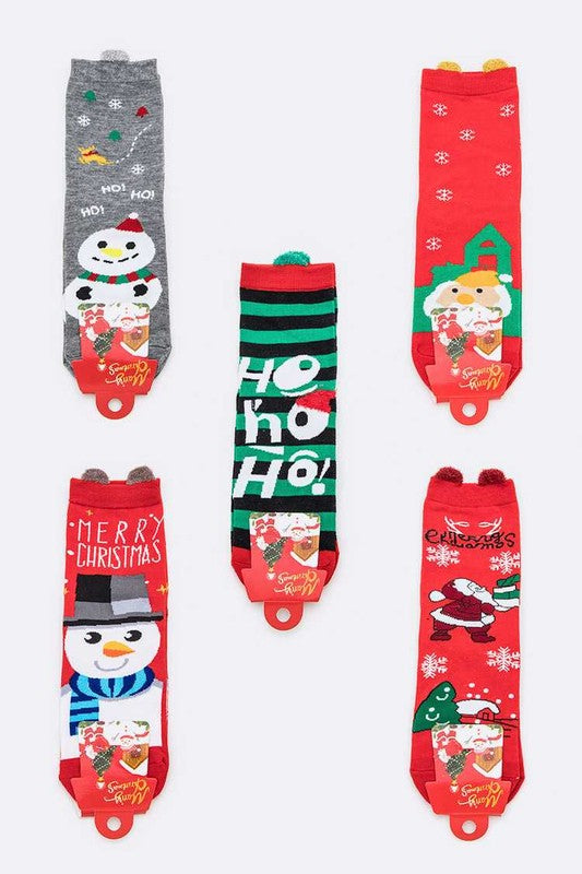 Christmas Cotton Socks Set