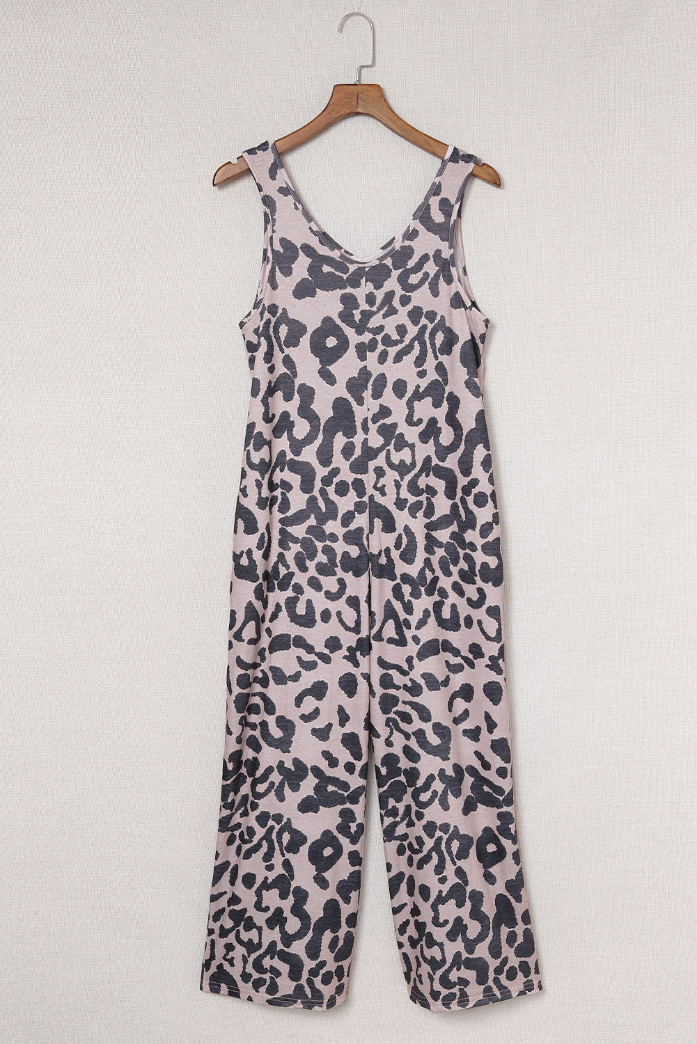 Leopard Sleeveless Wide Leg Jumpsuit