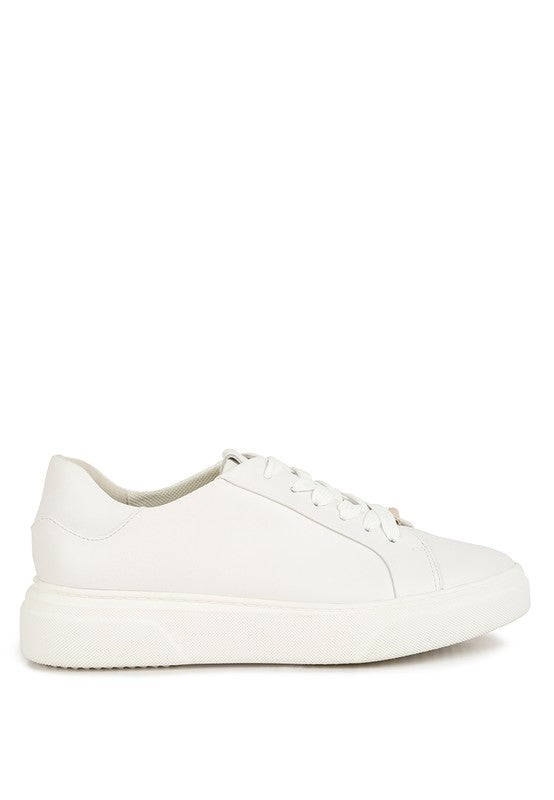 Schick Lace Up Leather Sneakers