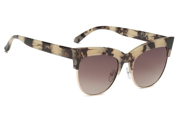 Women Half Frame Cat Eye Sunglasses