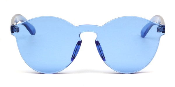 Women Round Transparent Colored Fashion Sunglasses