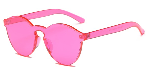 Women Round Transparent Colored Fashion Sunglasses