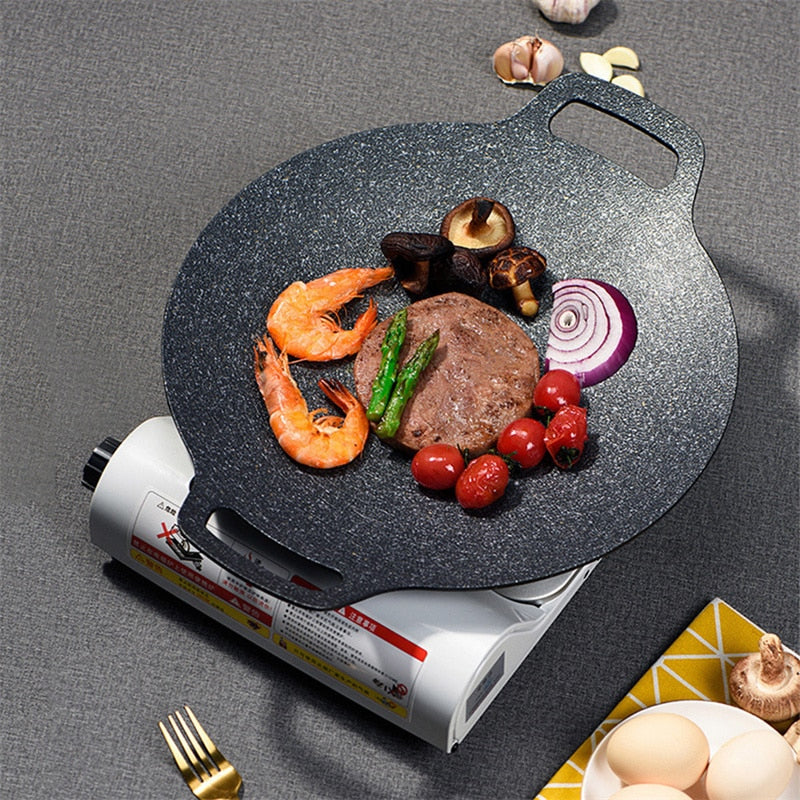 Round  Stone Grill, Korean BBQ Grill, 30 CM