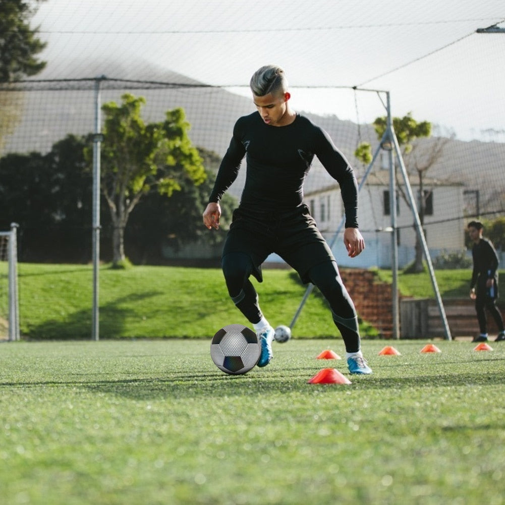 Glow In The Dark Soccer Ball, Luminous Reflective Football, Glowing Soccer Ball, Holographic Ball, Sporting Ball, Practice Training Ball