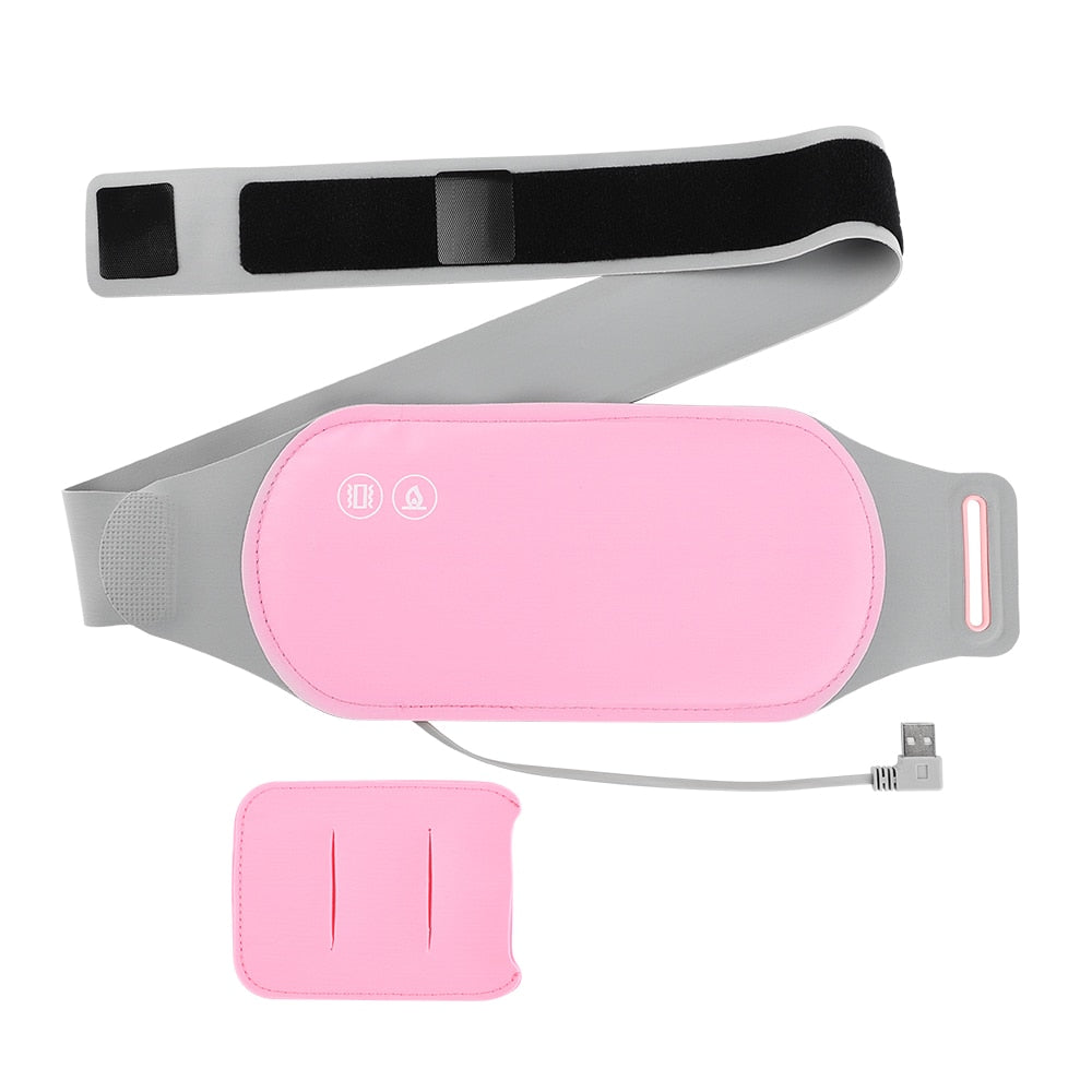 Heated Menstrual Waist Belt, Massaging  Heating Pad, Back Pain Relief