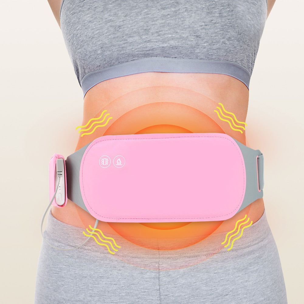 Heated Menstrual Waist Belt, Massaging  Heating Pad, Back Pain Relief