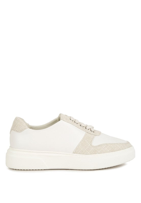 Kjaer Dual Tone Leather Sneakers