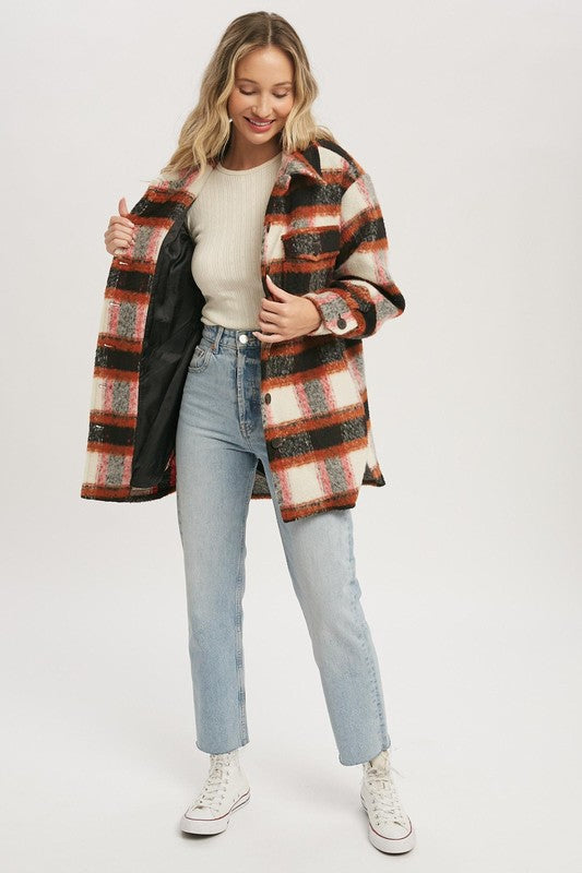 BRUSHED FLANNEL COAT