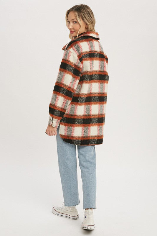 BRUSHED FLANNEL COAT