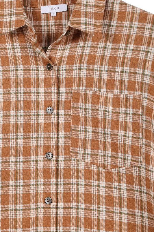 Autumn beige plaid shirts - Touch Me Textures