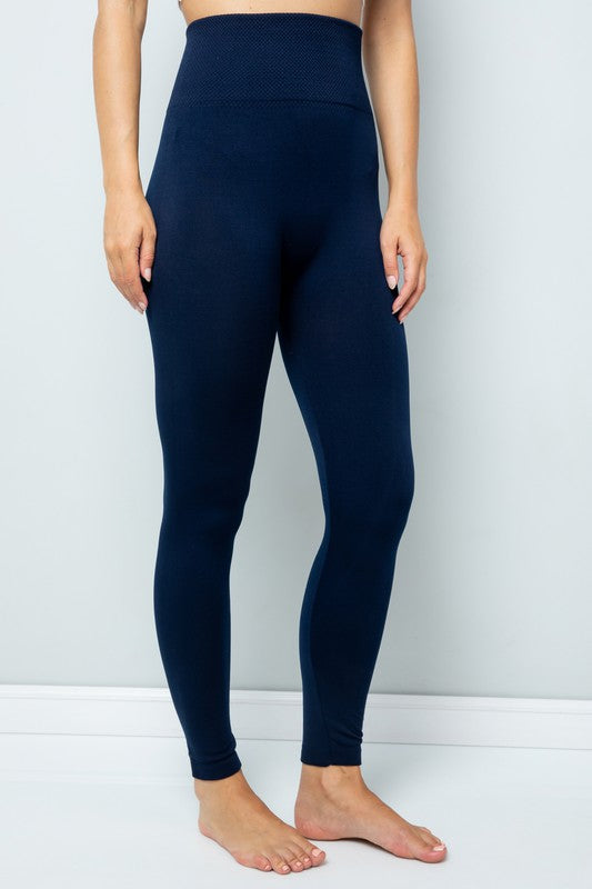 Solid High Waisted Tummy Control Leggings