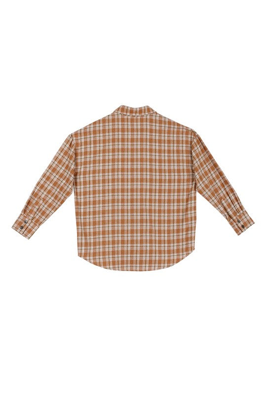 Autumn beige plaid shirts - Touch Me Textures