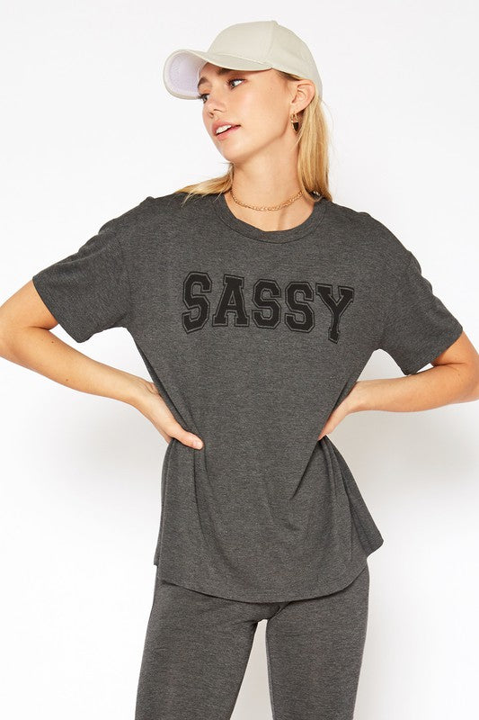 BELLATRIX SASSY BASIC T SHIRT - Touch Me Textures