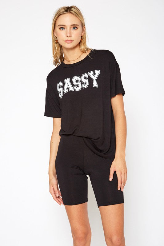 BELLATRIX SASSY BASIC T SHIRT - Touch Me Textures