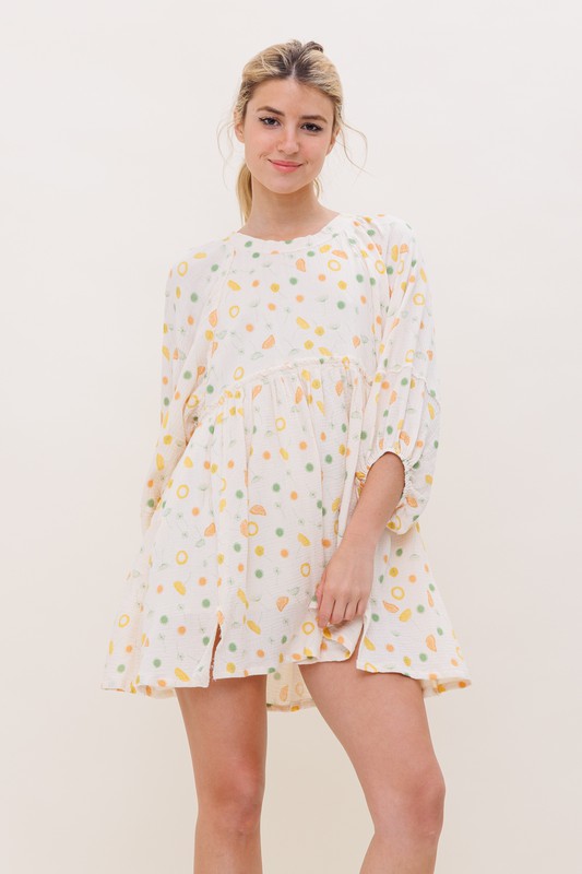 Ivory Floral Dress