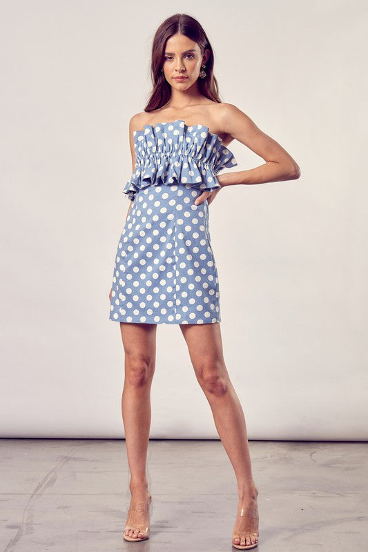 RUFFLE POLKA DOT DRESS