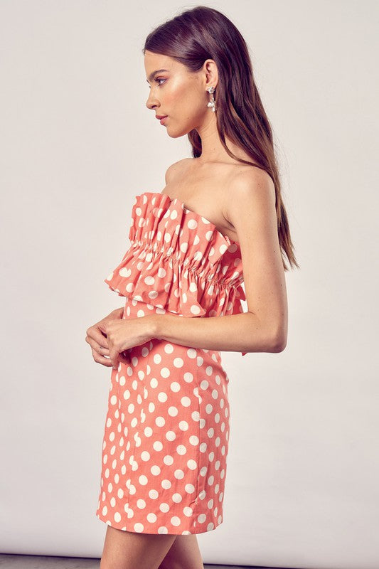 RUFFLE POLKA DOT DRESS