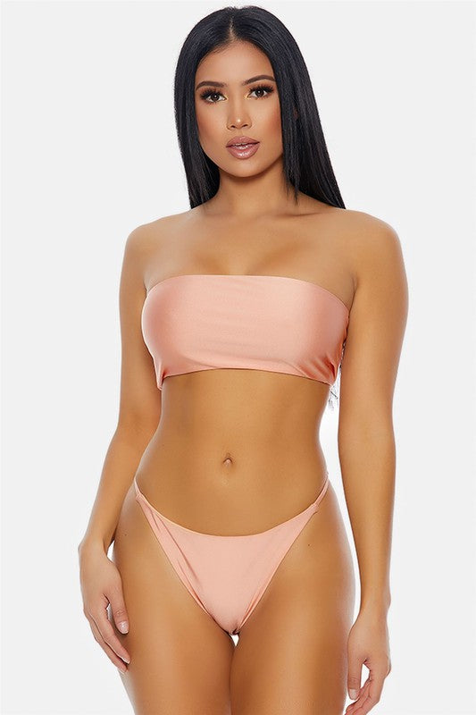 Bandeau 2 Piece Swimsuit - Touch Me Textures