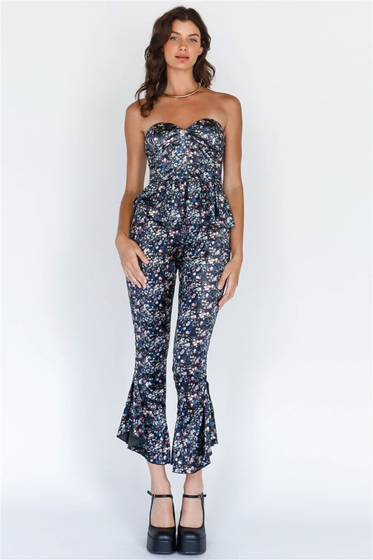 Floral Velvet Top & Pant Set