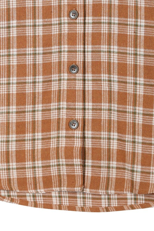 Autumn beige plaid shirts - Touch Me Textures