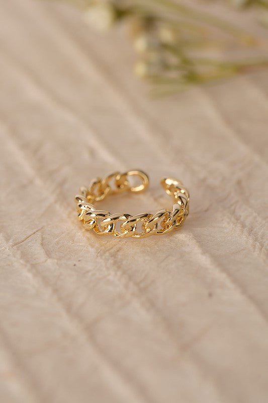 Open chain ring   gold