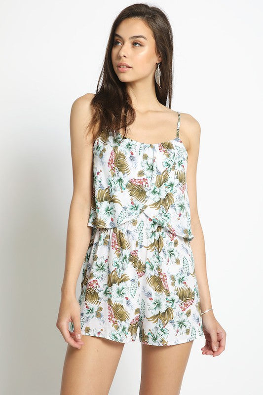 TROPICAL PRINT ROMPER