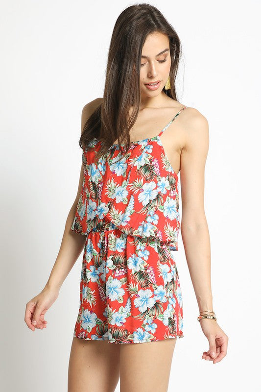 TROPICAL PRINT ROMPER