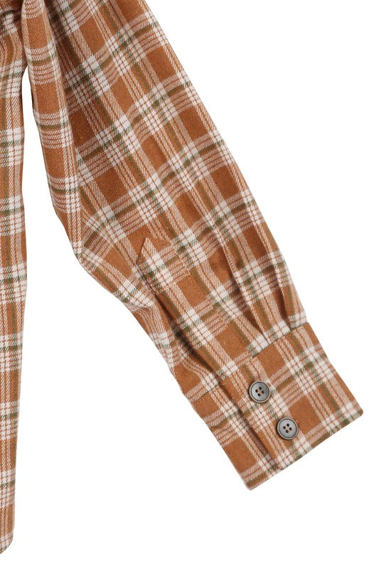 Autumn beige plaid shirts - Touch Me Textures