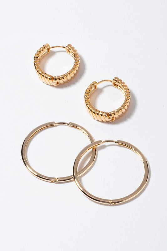 Classic hoop earring set - Touch Me Textures