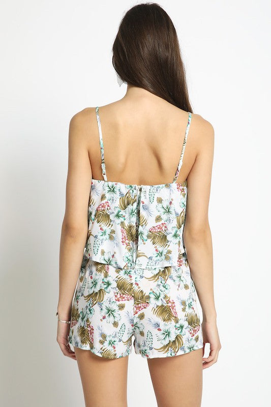 TROPICAL PRINT ROMPER