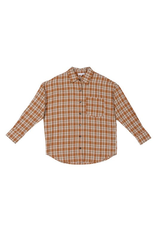 Autumn beige plaid shirts - Touch Me Textures